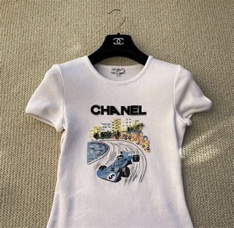 chanel race car shirt|chanel's formula 1 tees.